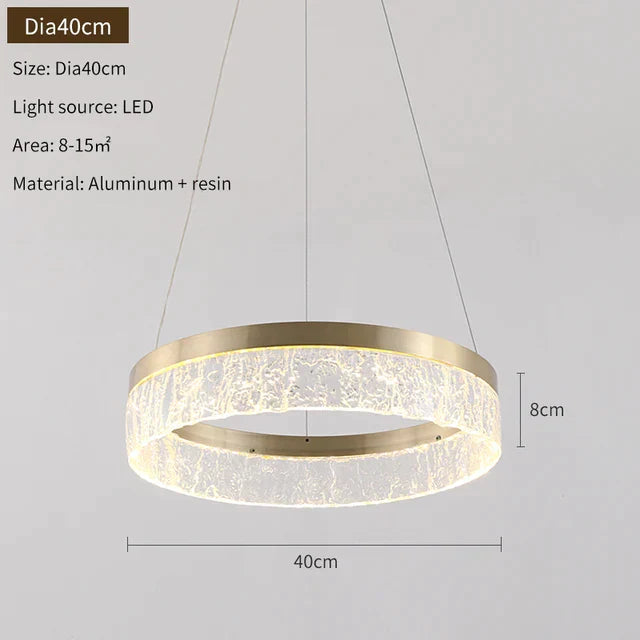 ثريات DecorBites™ الذهبية بتقنية LED لديكور أنيق للمنازل والفنادق