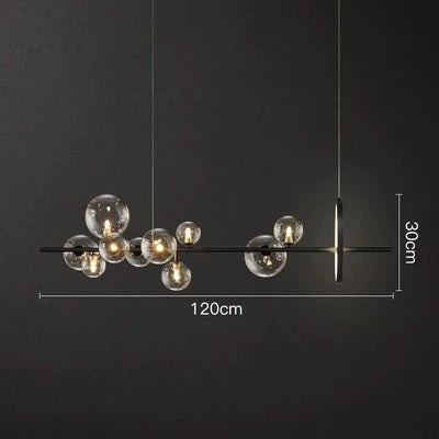 DecorBites™ Glass Ball Pendant Lamps for Dining Room Kitchen Chandelier Lighting