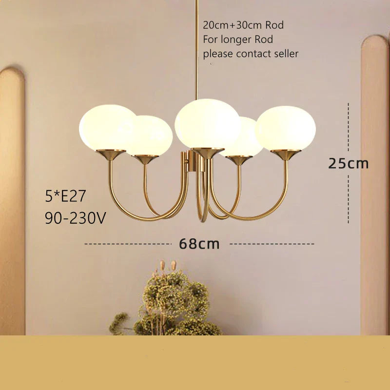 DecorBites™ Cream Pink Bedroom Pendant Light for Cozy Living Spaces