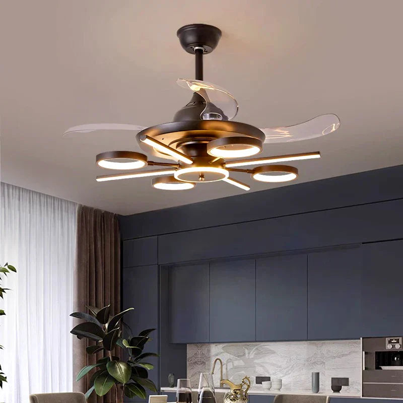مروحة سقف LED لغرفة نوم الأطفال من DecorBites™ بتصميم بدون شفرات وجهاز تحكم عن بعد