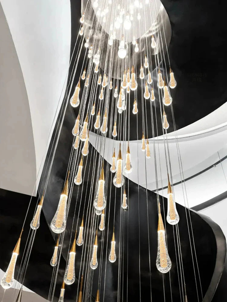 DecorBites™ Crystal LED Pendant Chandelier for Modern Luxury Living Room