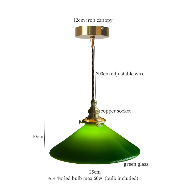 DecorBites™ Cream Glass Copper LED Pendant Lamp for Kitchen Bedroom Living Room