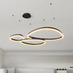 Modern White LED Ring Pendant Chandelier
