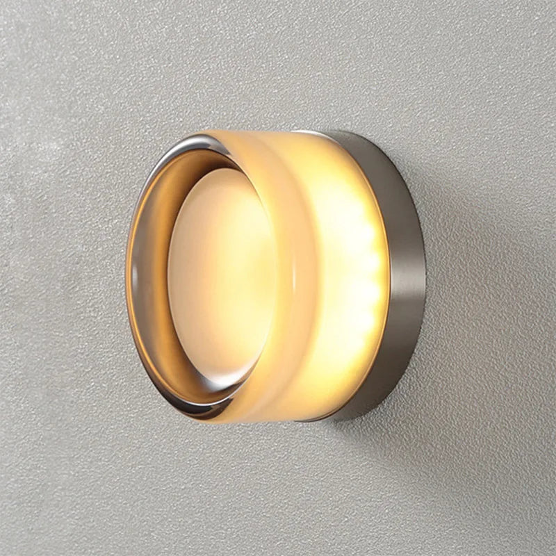 DecorBites™ Amber Jelly LED Wall Sconce for Bedside Room Decor, Smoke Grey Wall Lamp