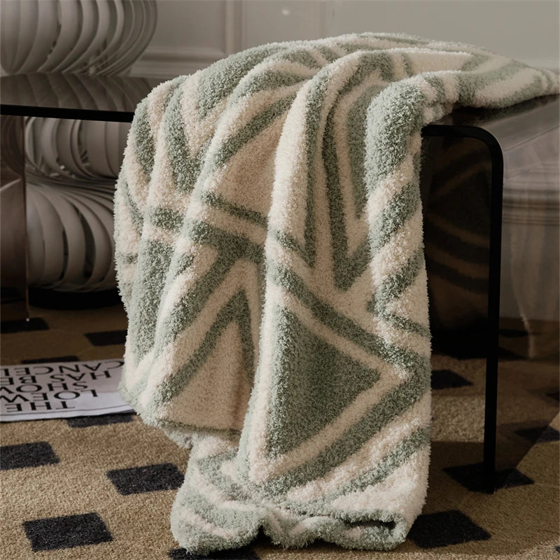 DecorBites™ Knitted Jacquard Blanket 130x180cm Multi-functional Throw