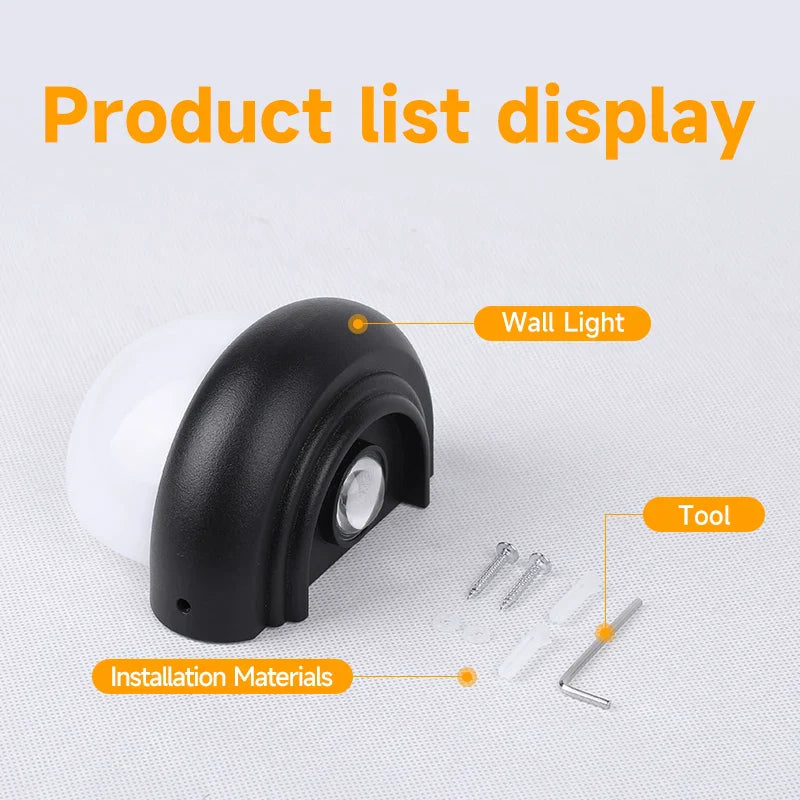 DecorBites™ Acrylic LED Wall Light for Exterior and Interior Decor