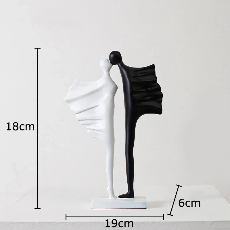 DecorBites™ Abstract Lovers Resin Sculpture Modern Decor Ornaments - Couple Figures Statue