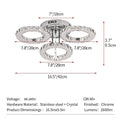 DecorBites™ Crystal LED Rings Ceiling Chandelier Dimmable Luminaire