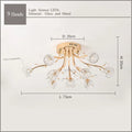 DecorBites™ Dendritic Crystal Ceiling Lamp: Nordic Luxury Glass Flower Chandelier for Bright Decor