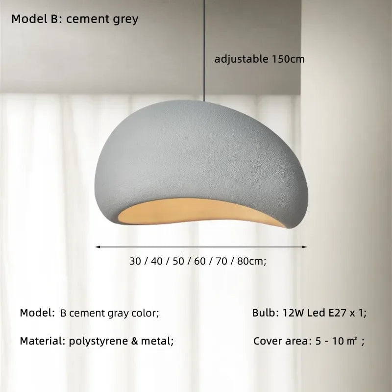 Luminaires Suspendus Led Nordiques DecorBites™ Style Crémeux Wabi Sabi Lustre Escaliers