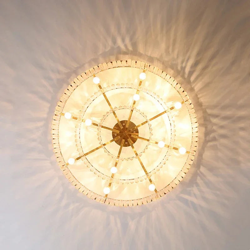 Contemporary Crystal Chain Pendant Light