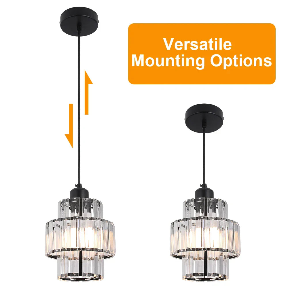 DecorBites™ Suspension en cristal K9 Plafonnier LED Lustre nordique pour salon
