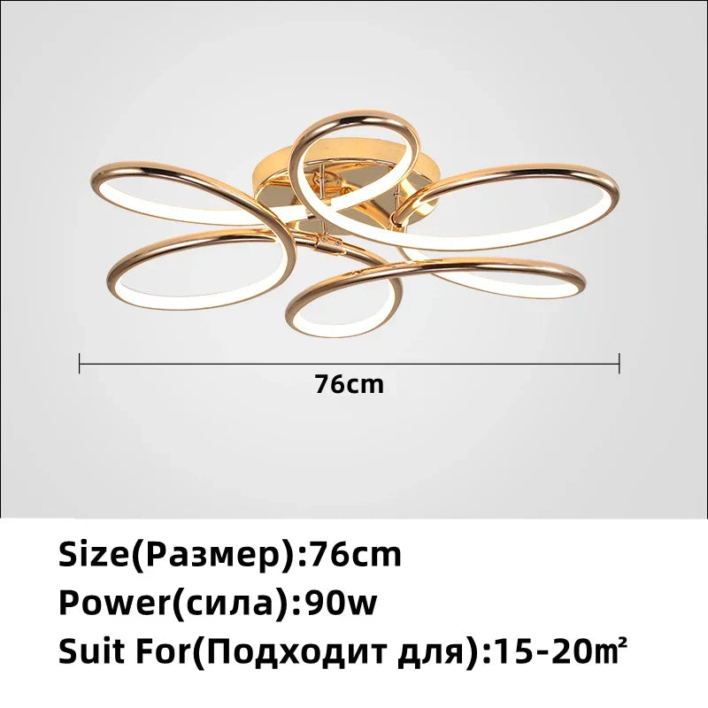 DecorBites™ Golden Aluminum Ceiling Lights for Living Bedroom Kitchen Children's Room