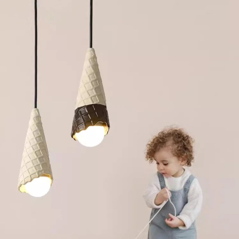 Ceramic Ice Cream Pendant Light for Nursery & Kids Room
