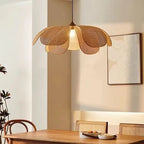 Petal Rattan Woven Pendant Light, 3-Color LED