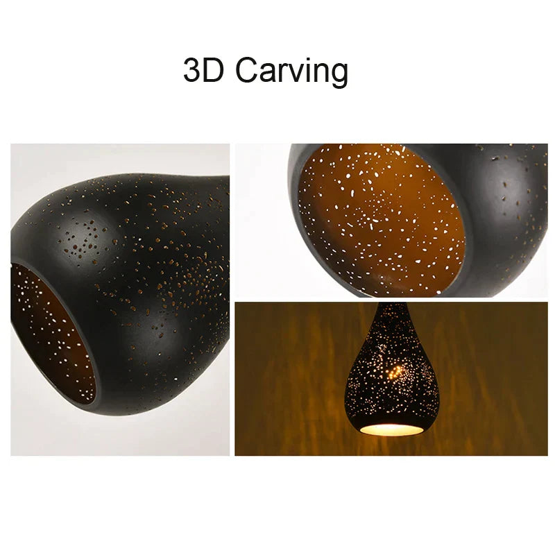 DecorBites™ Iron Hollow Droplight for Dining Room, Bar, Kitchen, and Clothing Store