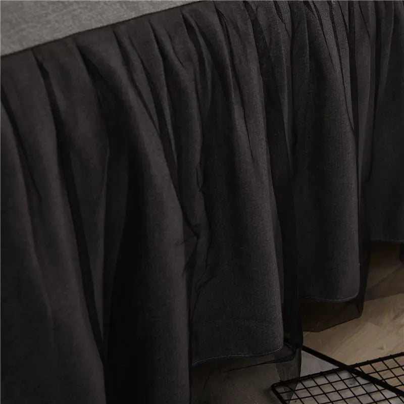 طقم غطاء سرير كوري من DecorBites™ بحواف مكشكشة - طقم فراش سادة ولطيف على البشرة