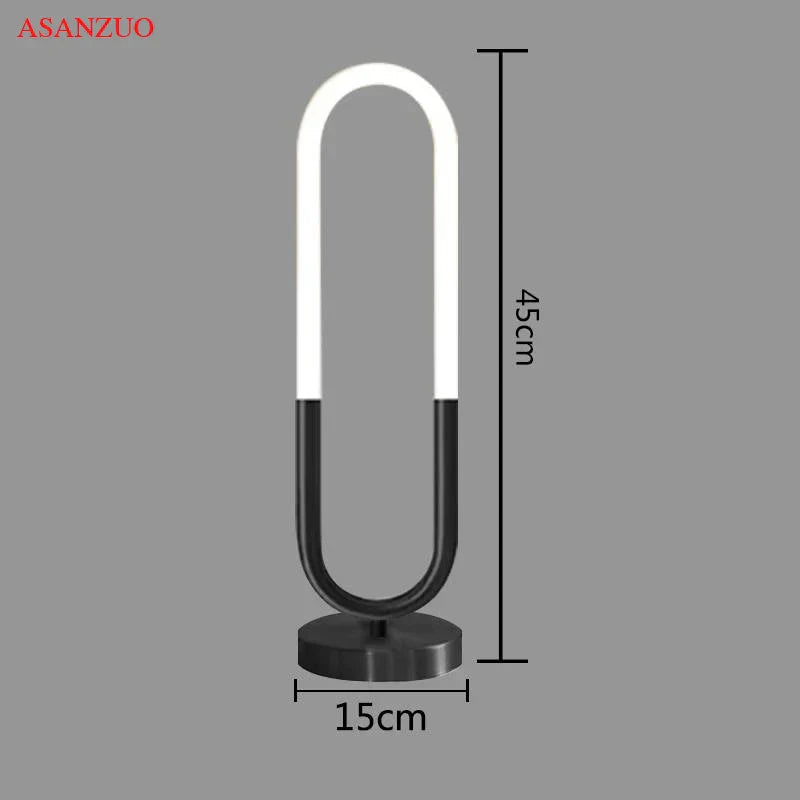 DecorBites™ LED U Shape Table Lamp for Bedroom Study Art Decor
