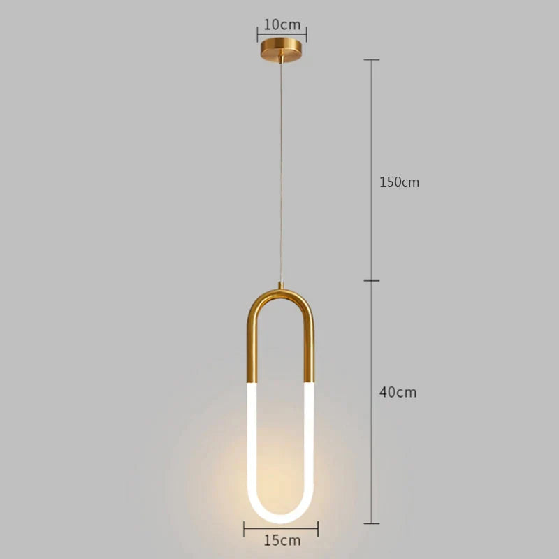مصباح متدلي LED ذهبي أسود DecorBites™: رأس واحد/مزدوج، مصباح معلق بخط طويل