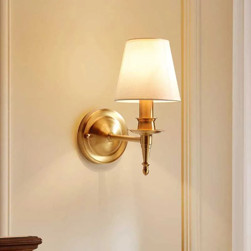 مصباح حائط نحاسي من DecorBites™: إضاءة جدارية عصرية بتقنية LED لديكور المنزل وغرفة النوم، بتصميم صناعي