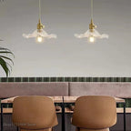 Modern Colorful Glass and Copper Pendant Light