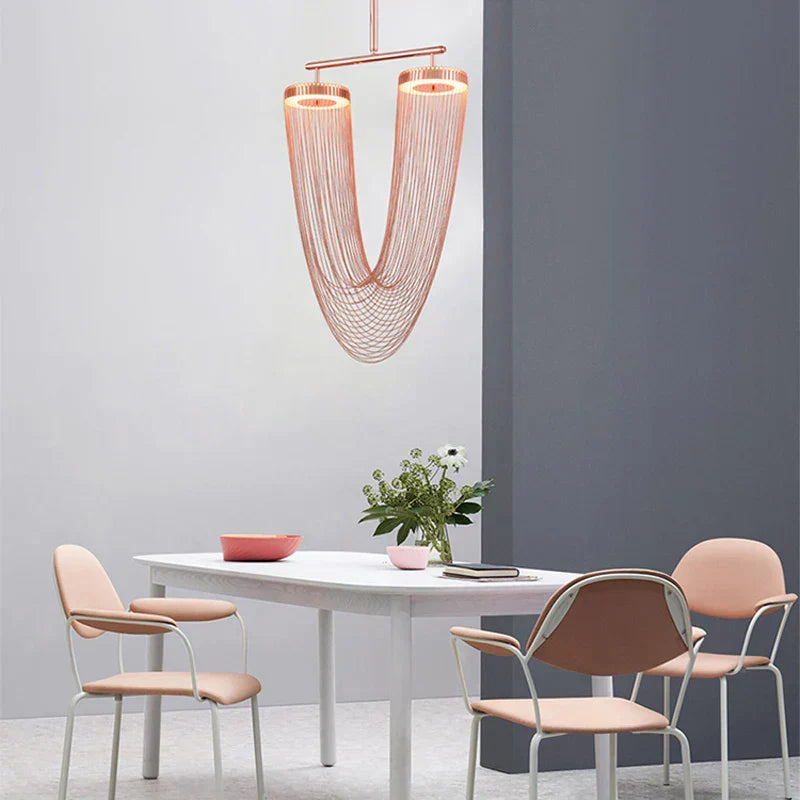 DecorBites™ مصباح سقف LED ألومنيوم ثريا معلقة لمدخل المنزل