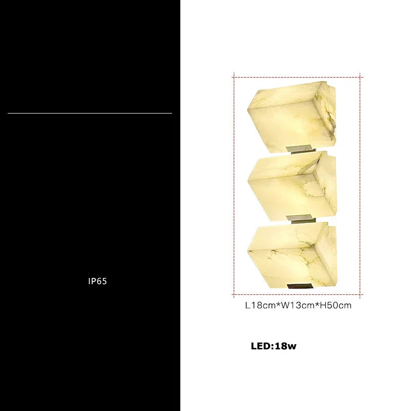 DecorBites™ Art Deco Marble Cube LED Wall Light