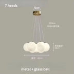 Nordic White Glass Globe Cluster Pendant Light
