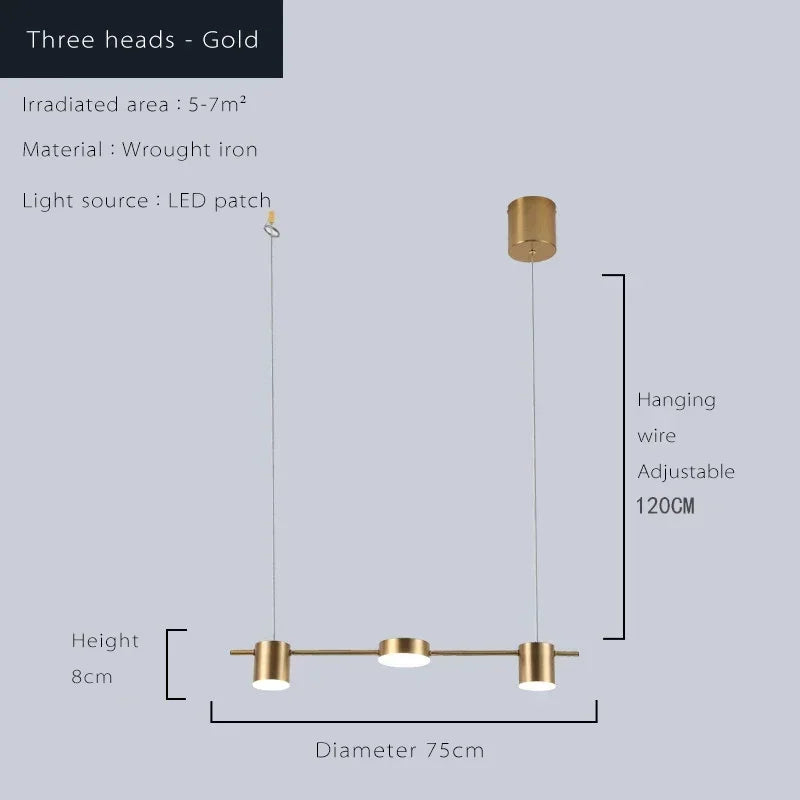 DecorBites™ Dimmable LED Ceiling Chandelier for Living Room & Kitchen - Modern Hanging Light Fixture