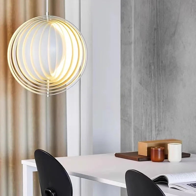 ثريا DecorBites™ Designer Moon LED مصابيح تعليق فنية إسكندنافية