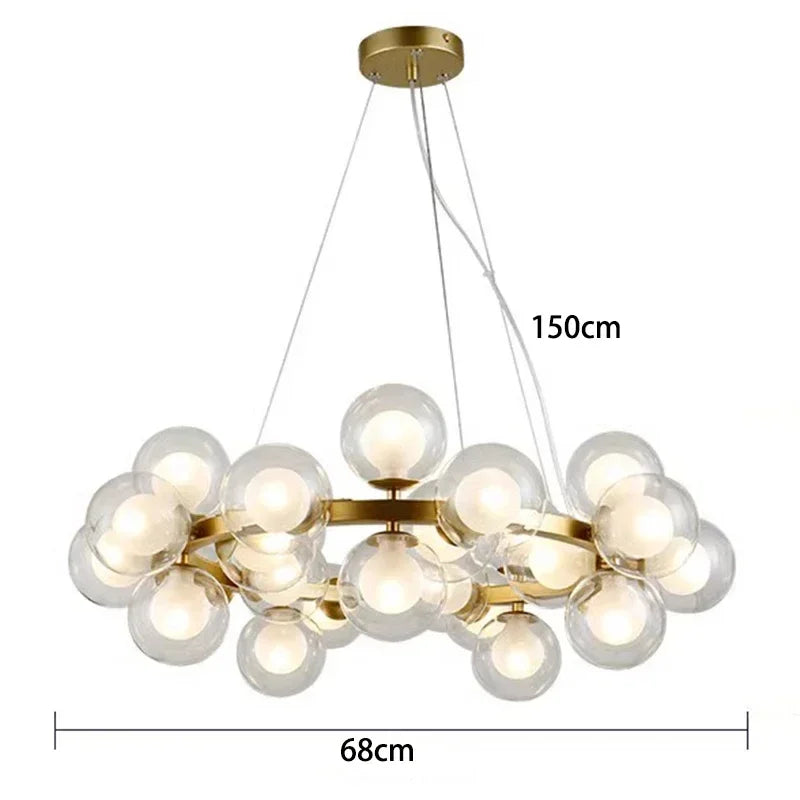 DecorBites™ Suspensions LED en Verre Soufflé pour la Décoration et l'Éclairage Intérieur