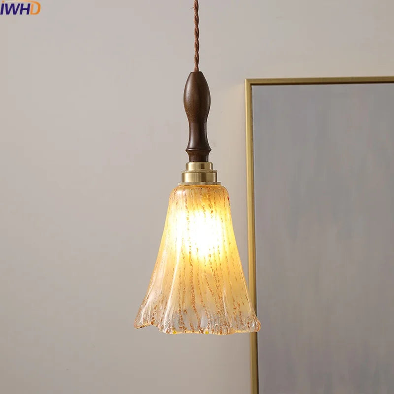 فيتشرز™ Glass Copper LED Pendant Lights - مصابيح معلقة عصرية للديكور المنزلي