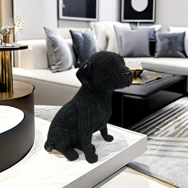 DecorBites™ تمثال كلب لابرادور راتنجي لعرضه على رف الكتب والمكتب