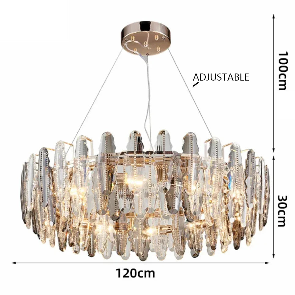 Lustre LED Leaf DecorBites™ : Éclairage de décoration moderne pour salon et escalier tournant duplex