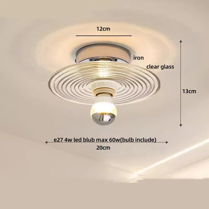 DecorBites™ Crystal Glass LED Ceiling Lamp Modern Luxury Interior Lighting Fixture