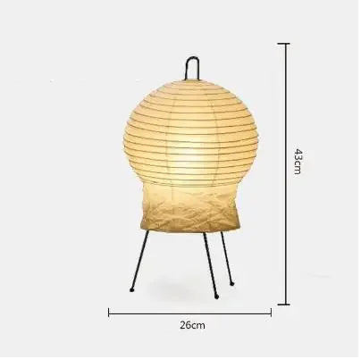 مصباح أرضي من ورق الأرز الياباني من DecorBites™ من تصميم Noguchi Yong لإضاءة غرف النوم والصالونات