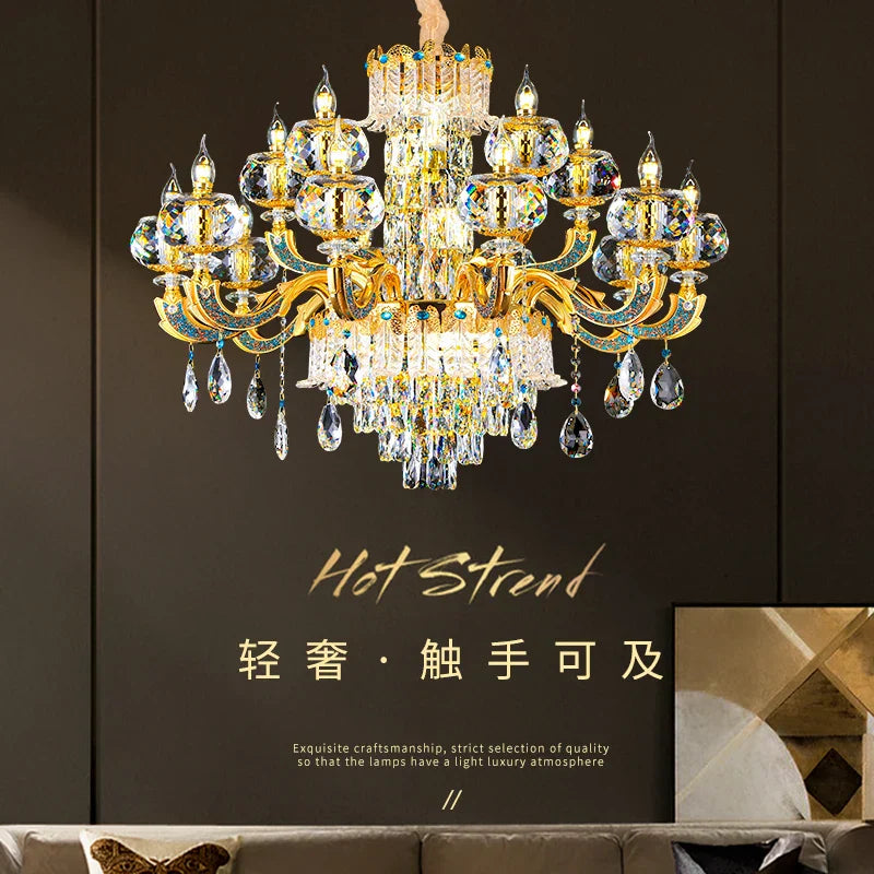 DecorBites™ Crystal Candle Chandelier for Luxury Living Room, Bedroom, and Dining Room