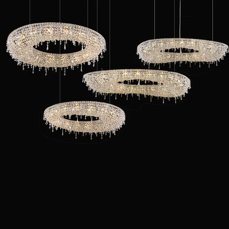DecorBites™ Bird Nest Crystal Pendant Chandelier | Modern Hall Hotel Living Dining Room Luster