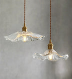Modern White Glass Flower Pendant Light