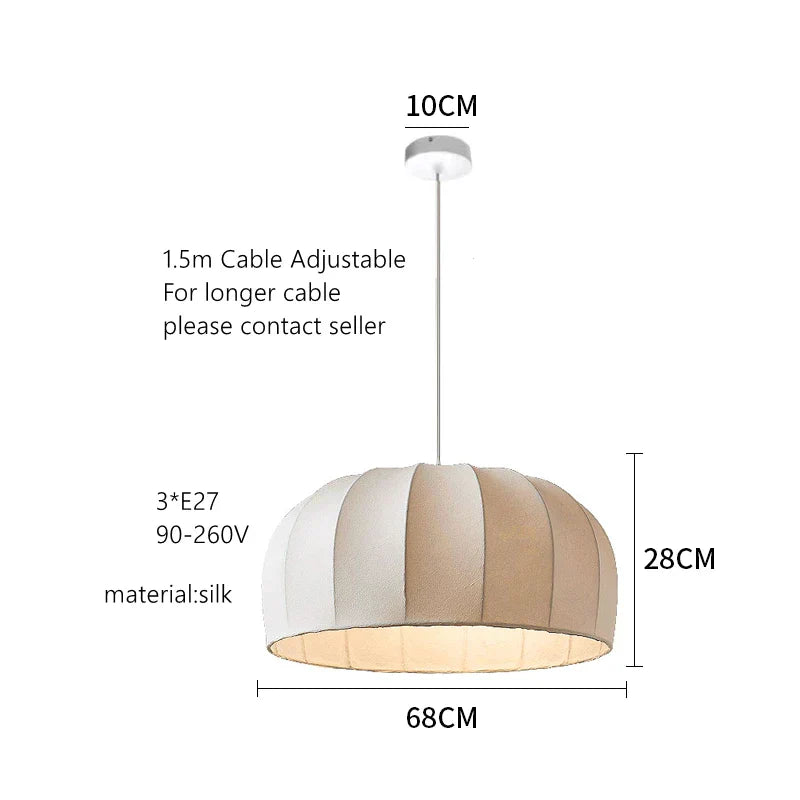 DecorBites™ Handmade Silk Pendant Lamps for Dining, Bedroom, Living, Study Rooms