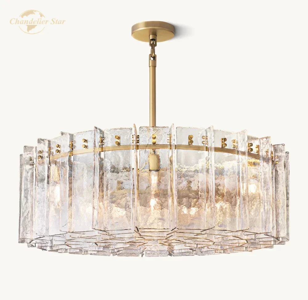 ثريا DecorBites™ Lattice Glass LED لغرفة النوم وغرفة الطعام - تركيبات إضاءة متدلية عصرية