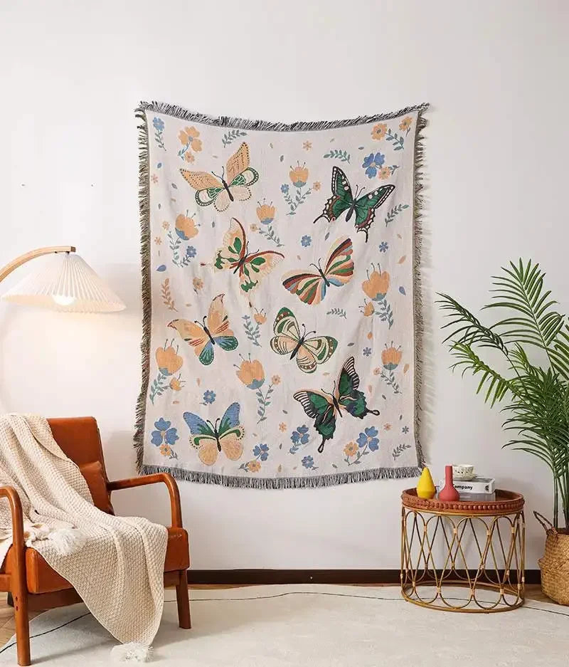 DecorBites™ Double-sided Ethnic Tapestry Sofa Blanket