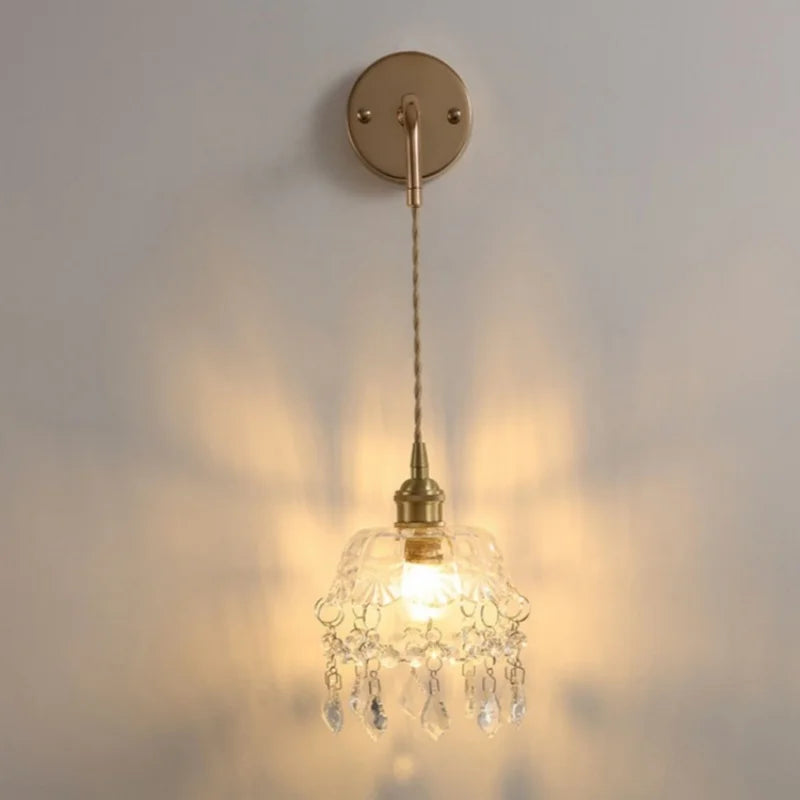 DecorBites™ Clear Glass LED Wall Lamp Modern Crystal Home Decor Nordic Design