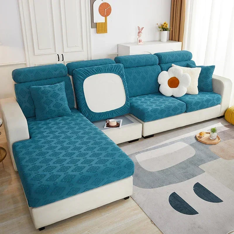 DecorBites™ Jacquard Sofa Seat Cover | Stretchable & Washable Furniture Protector