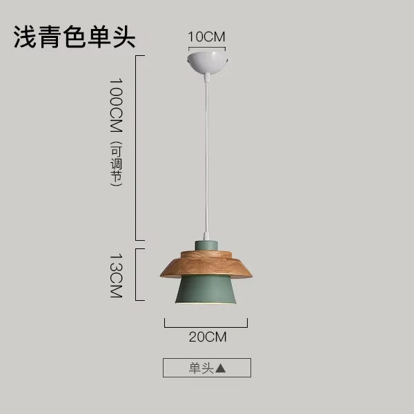 Nordic Macaron Wood Pendant Light