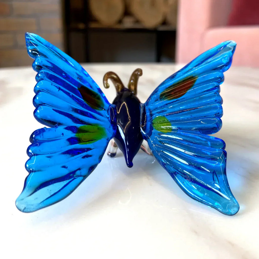 DecorBites™ Crystal Butterfly Figurine Glass Paperweight Sculpture Christmas Decor Gift