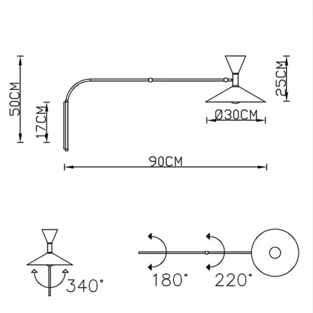 DecorBites™ American Retro Industrial Wall Lamps for Dining Living Bedroom Corridor