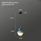 Nordic Glass Globe Pendant Light With Iron Finish