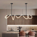 Modern Linear Brushed Stainless Pendant Light