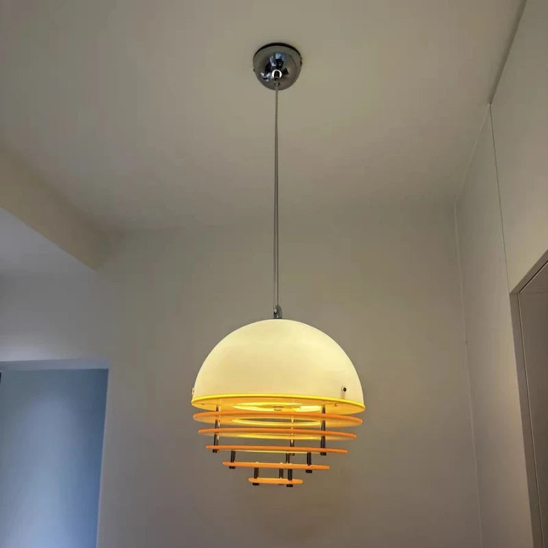 Bauhaus Sunset Orange Acrylic Pendant Light